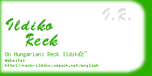 ildiko reck business card